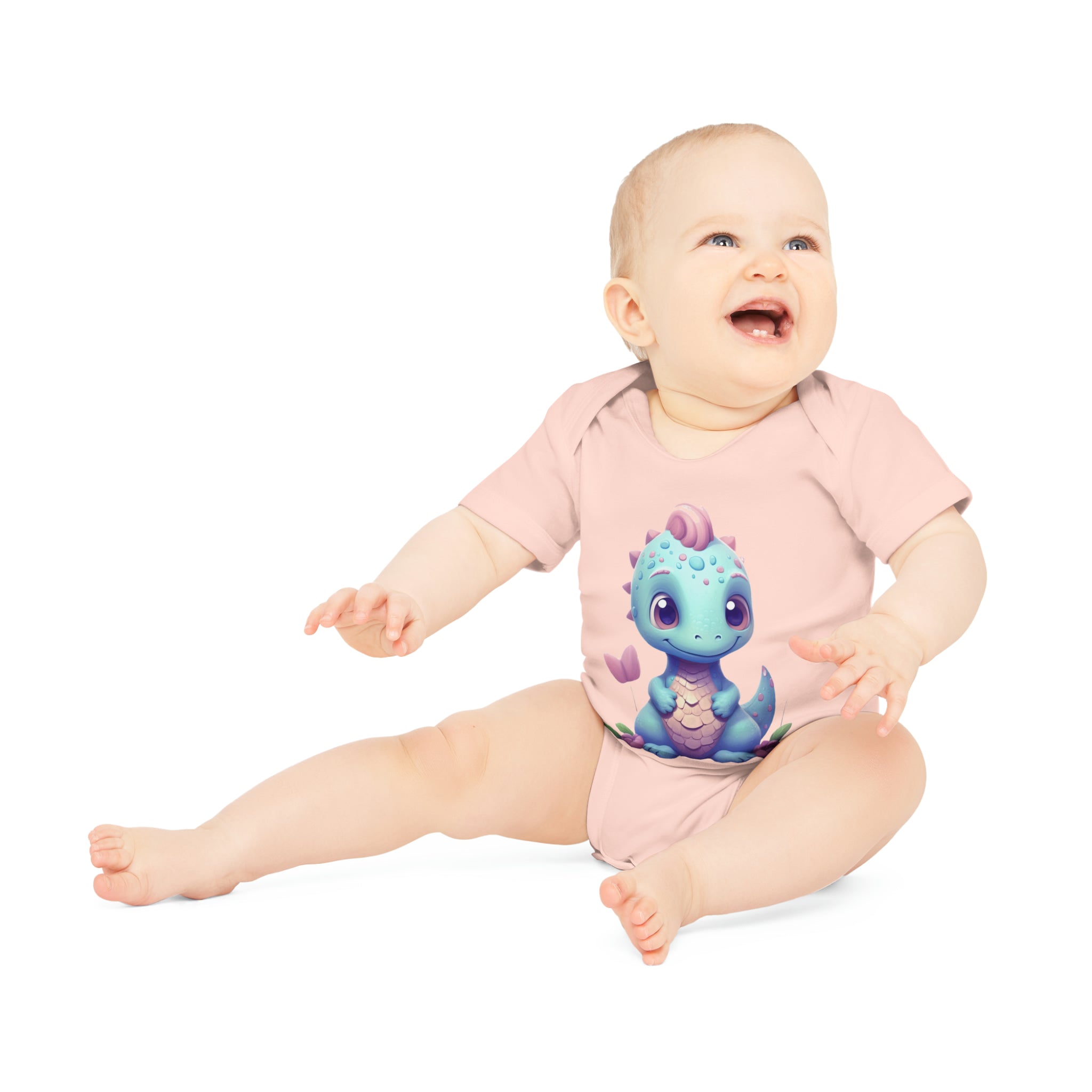 Short-Sleeve Baby Dino Body - Eco-Friendly