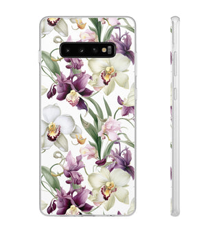 Étui de téléphone flexible orchidée lilas 