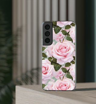 Flexible Pink Rose Phone Case