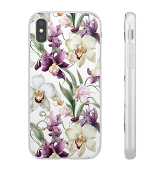 Étui de téléphone flexible orchidée lilas 