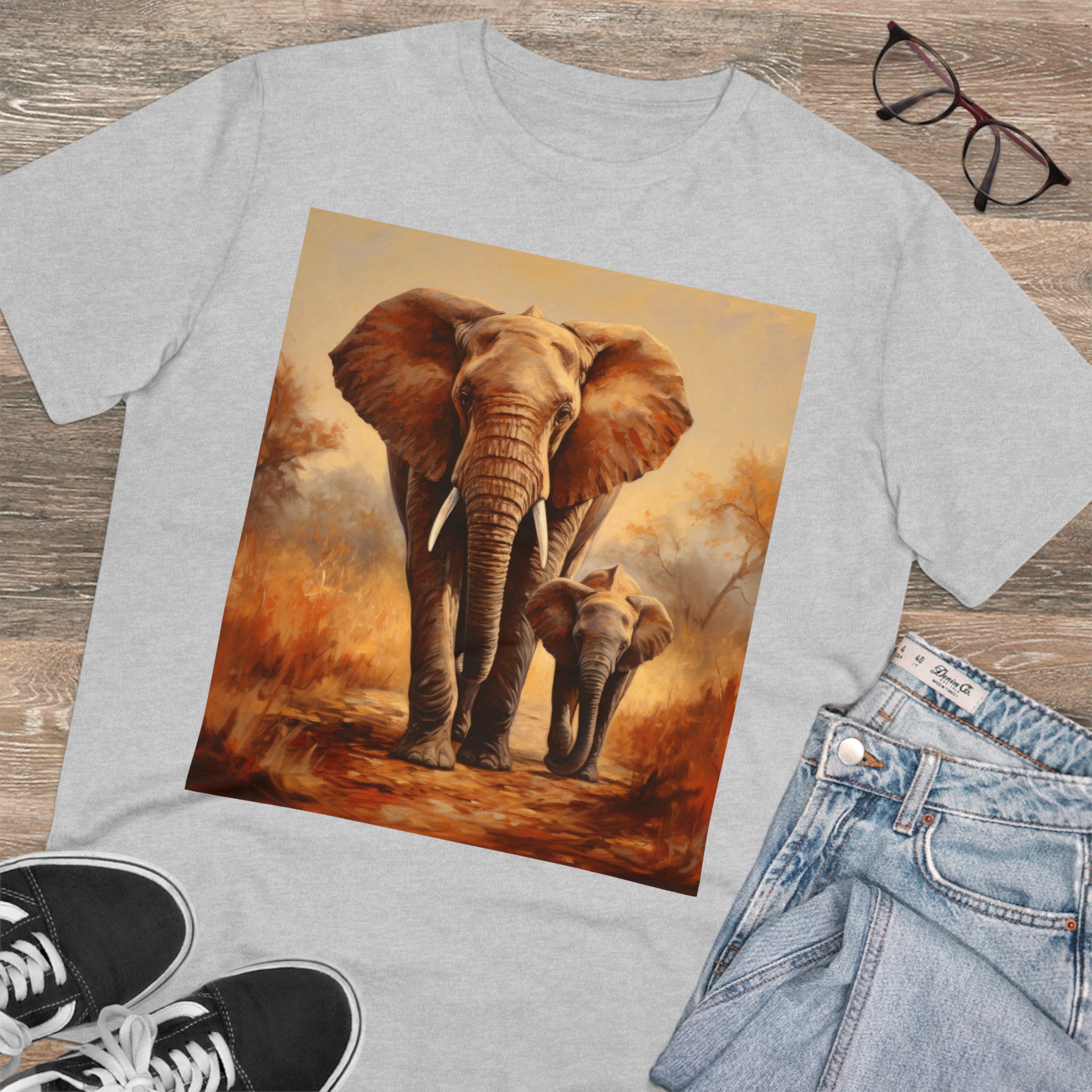 T-shirt unisexe éléphant - respectueux de l'environnement 