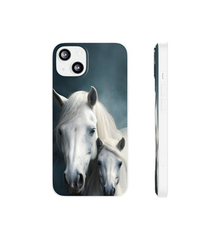 Flexible White Horse Phone Case