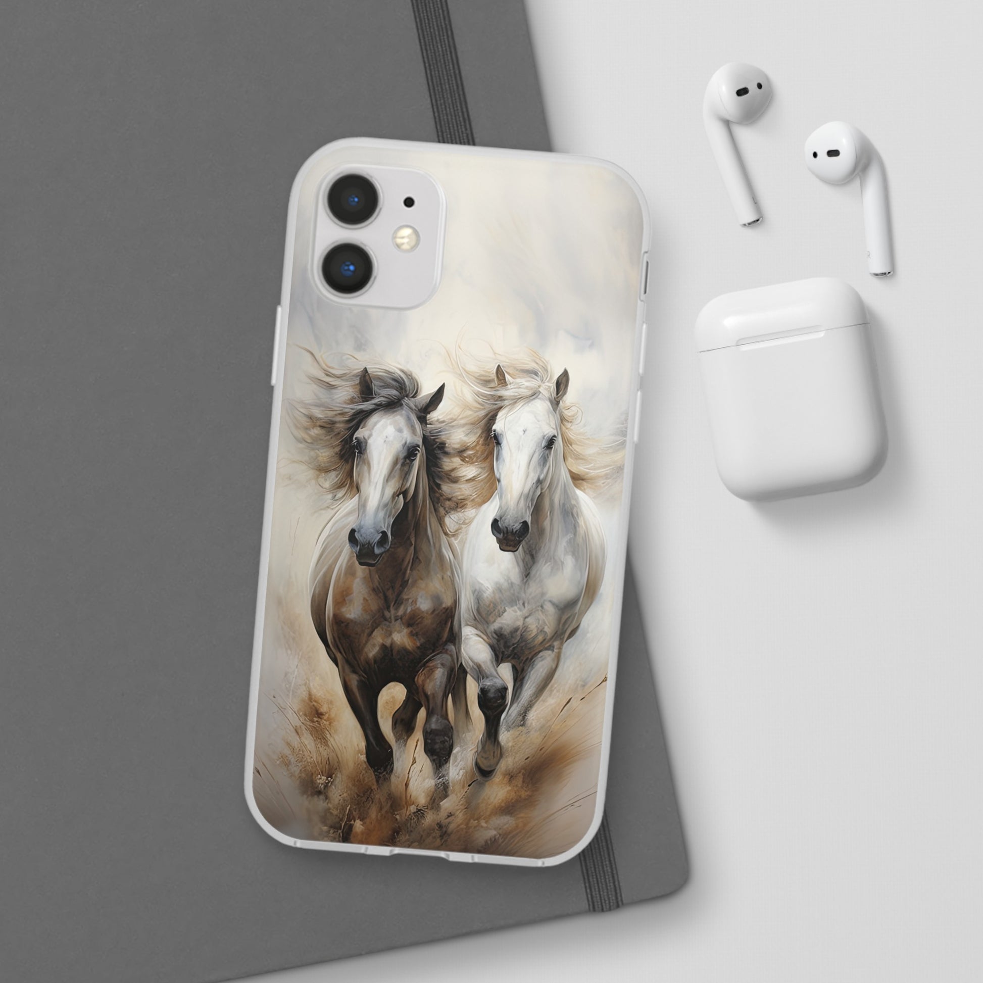 Flexible Horse-Themed Phone Case "Champions Unleashed"