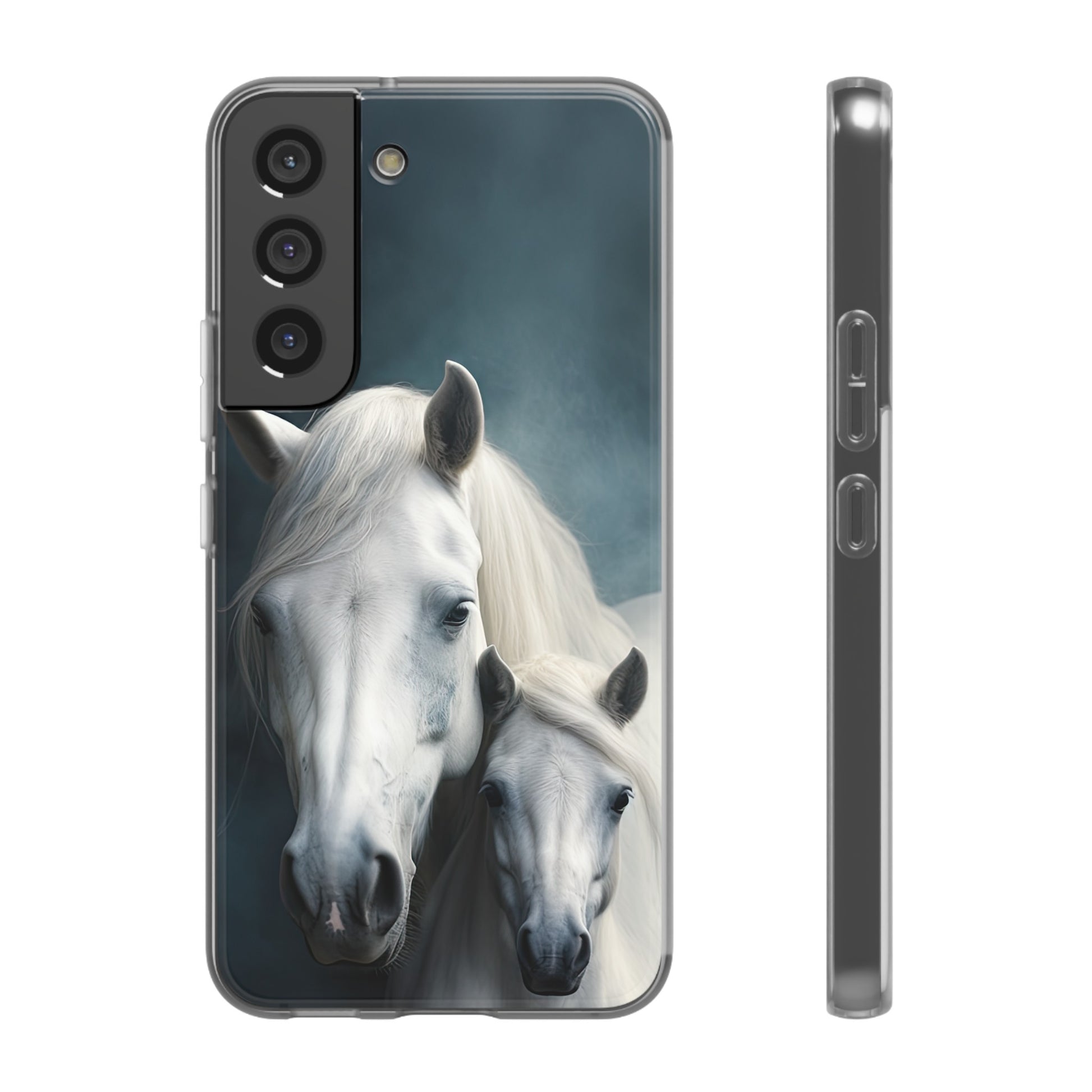 Flexible White Horse Phone Case