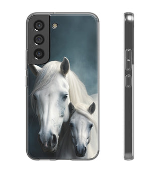 Flexible White Horse Phone Case