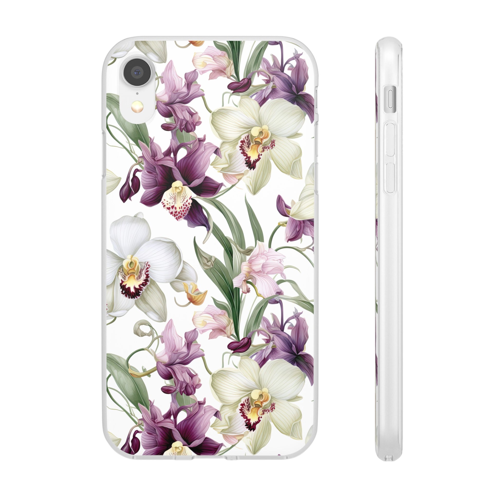 Étui de téléphone flexible orchidée lilas 