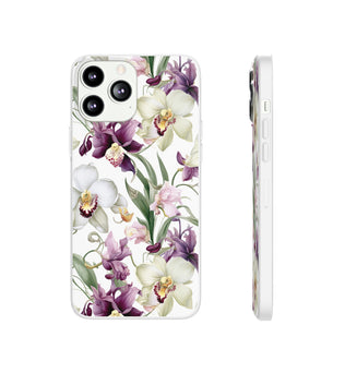 Étui de téléphone flexible orchidée lilas 