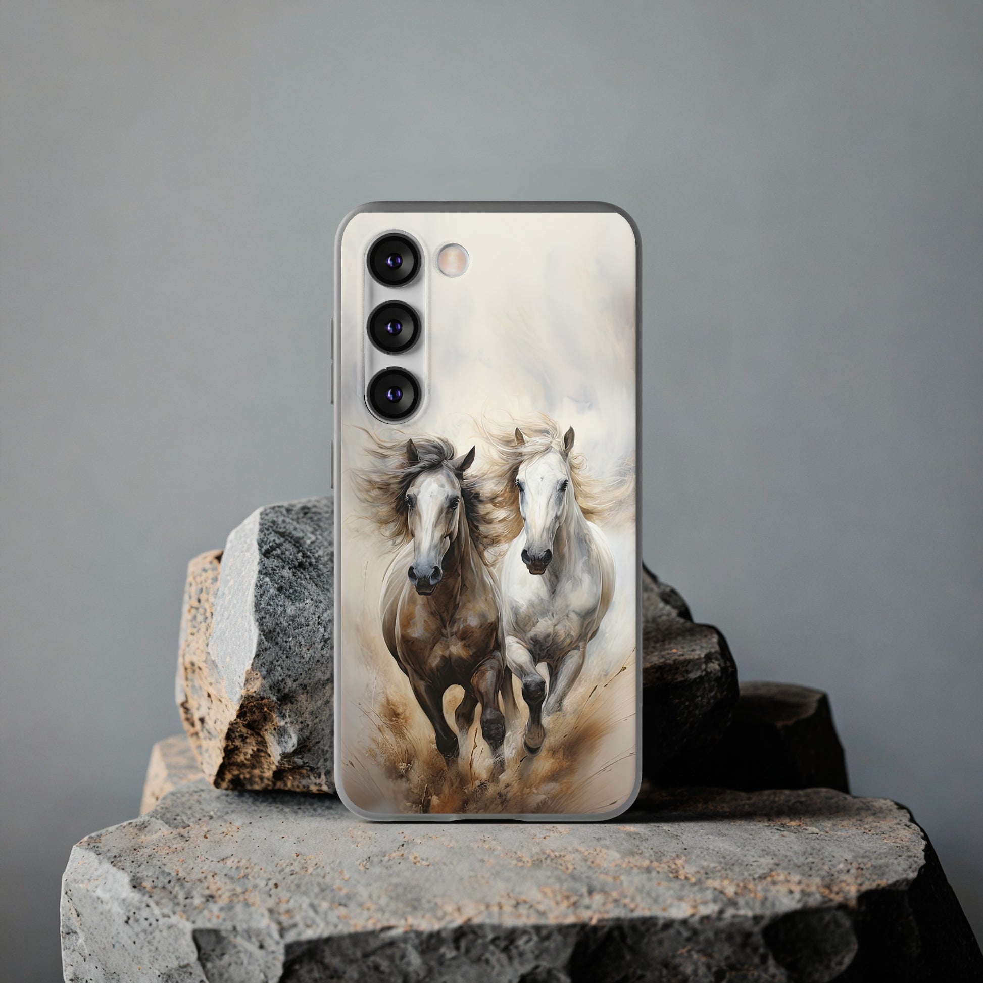 Flexible Horse-Themed Phone Case "Champions Unleashed"