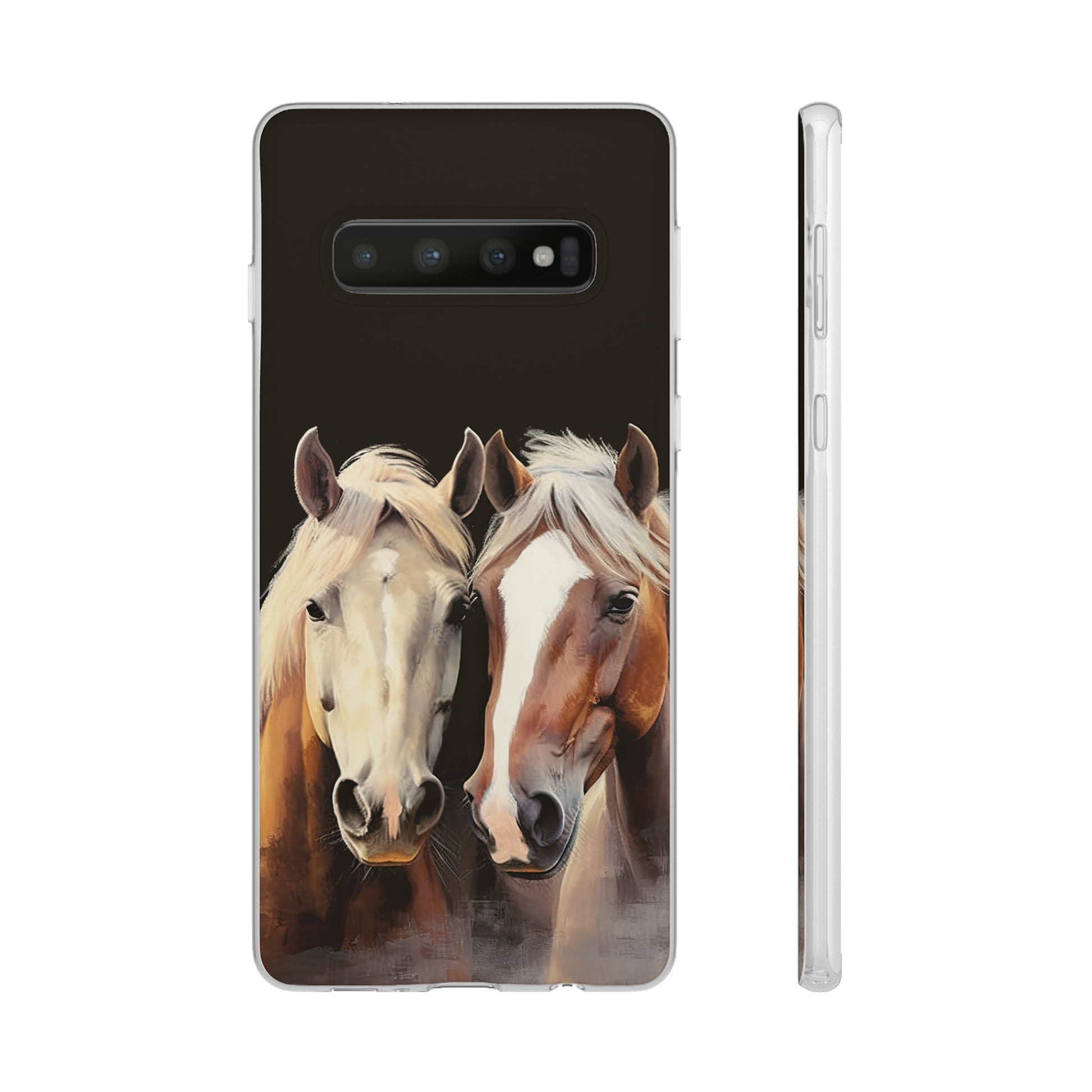 Étui de téléphone flexible pour chevaux « Compagnons fiables »