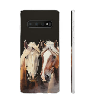 Étui de téléphone flexible pour chevaux « Compagnons fiables »