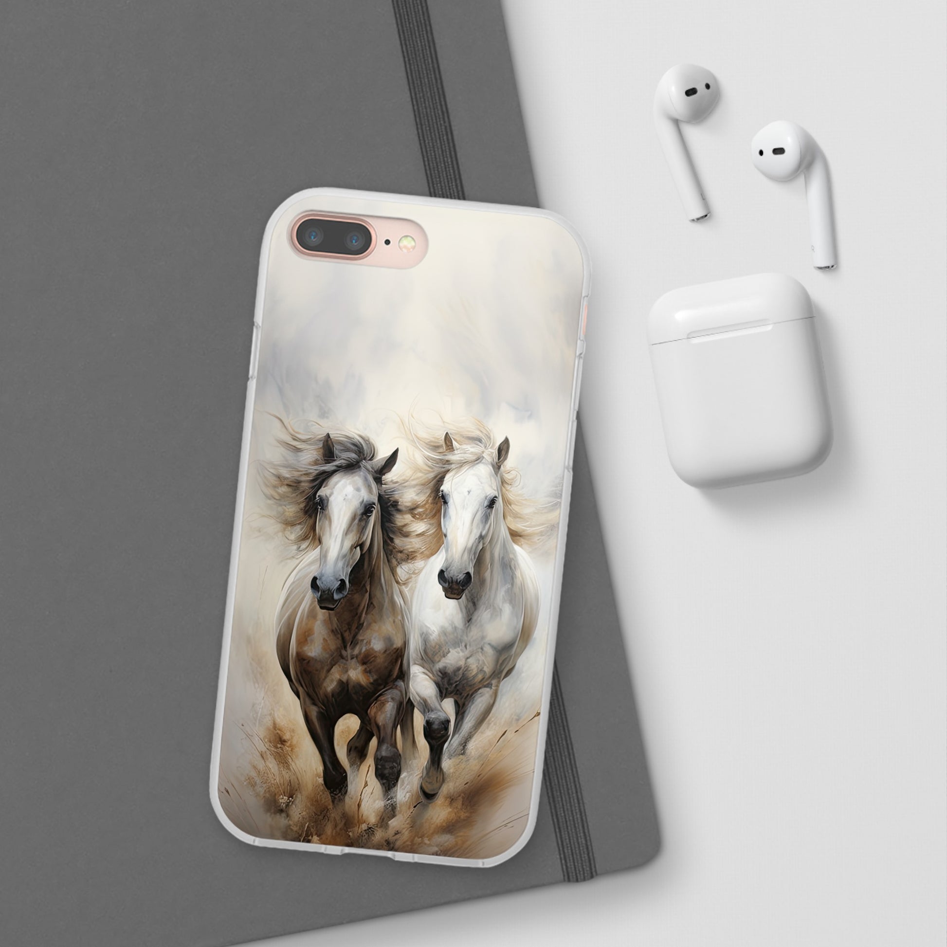 Flexible Horse-Themed Phone Case "Champions Unleashed"