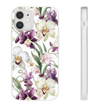 Étui de téléphone flexible orchidée lilas 