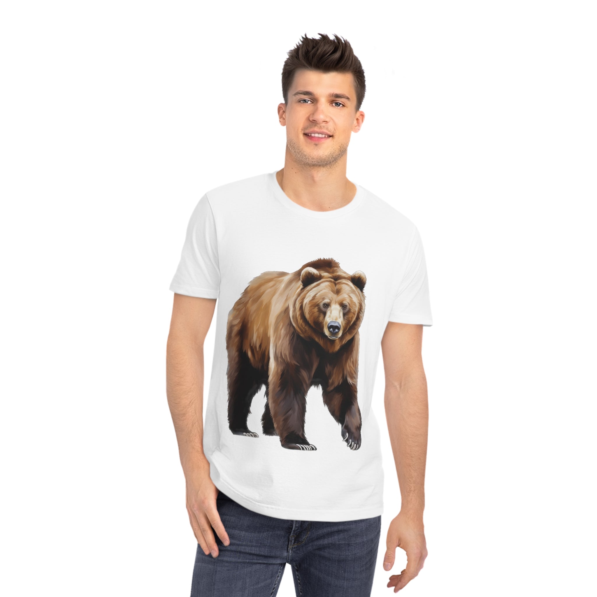 Unisex Braunbär T-Shirt – umweltfreundlich 