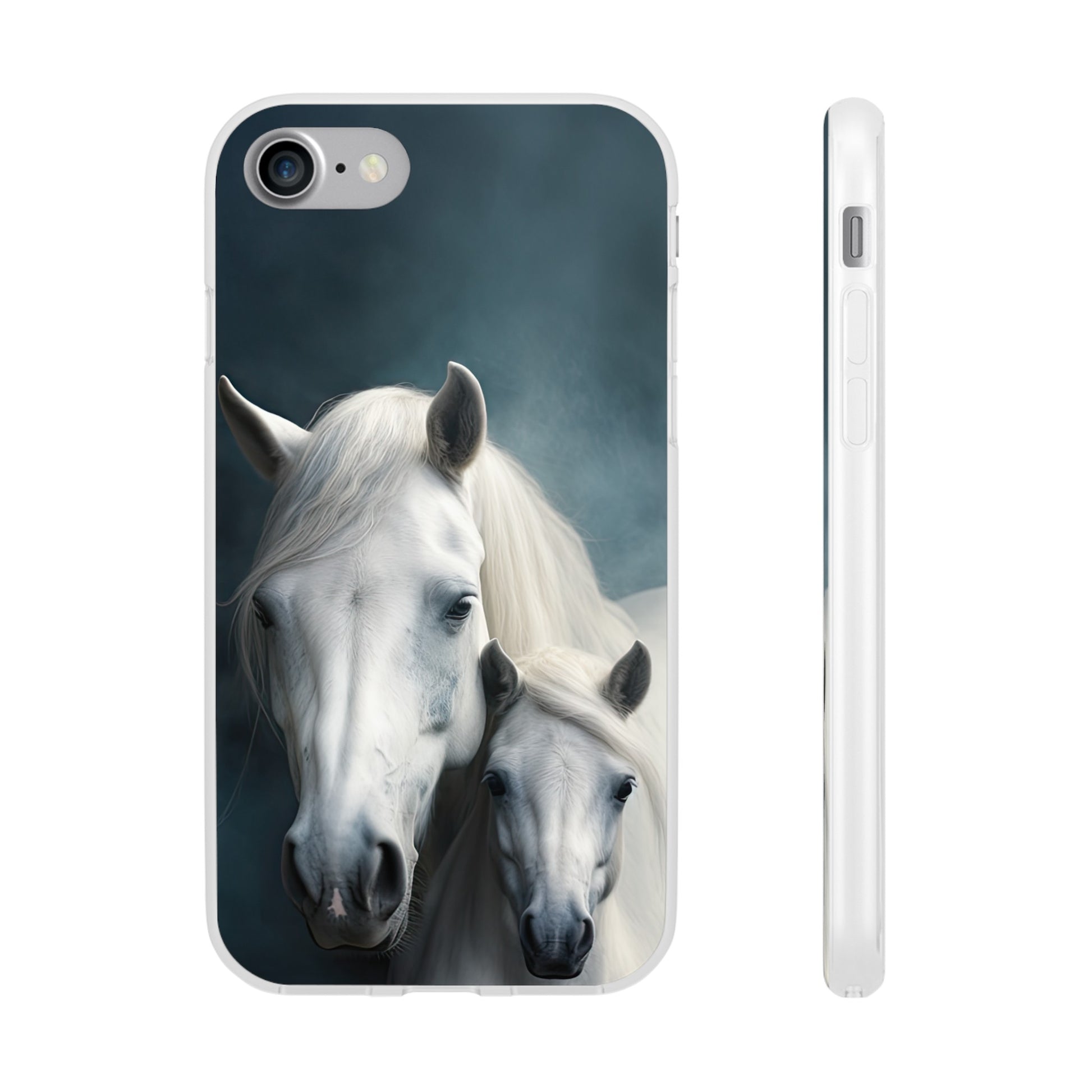 Flexible White Horse Phone Case