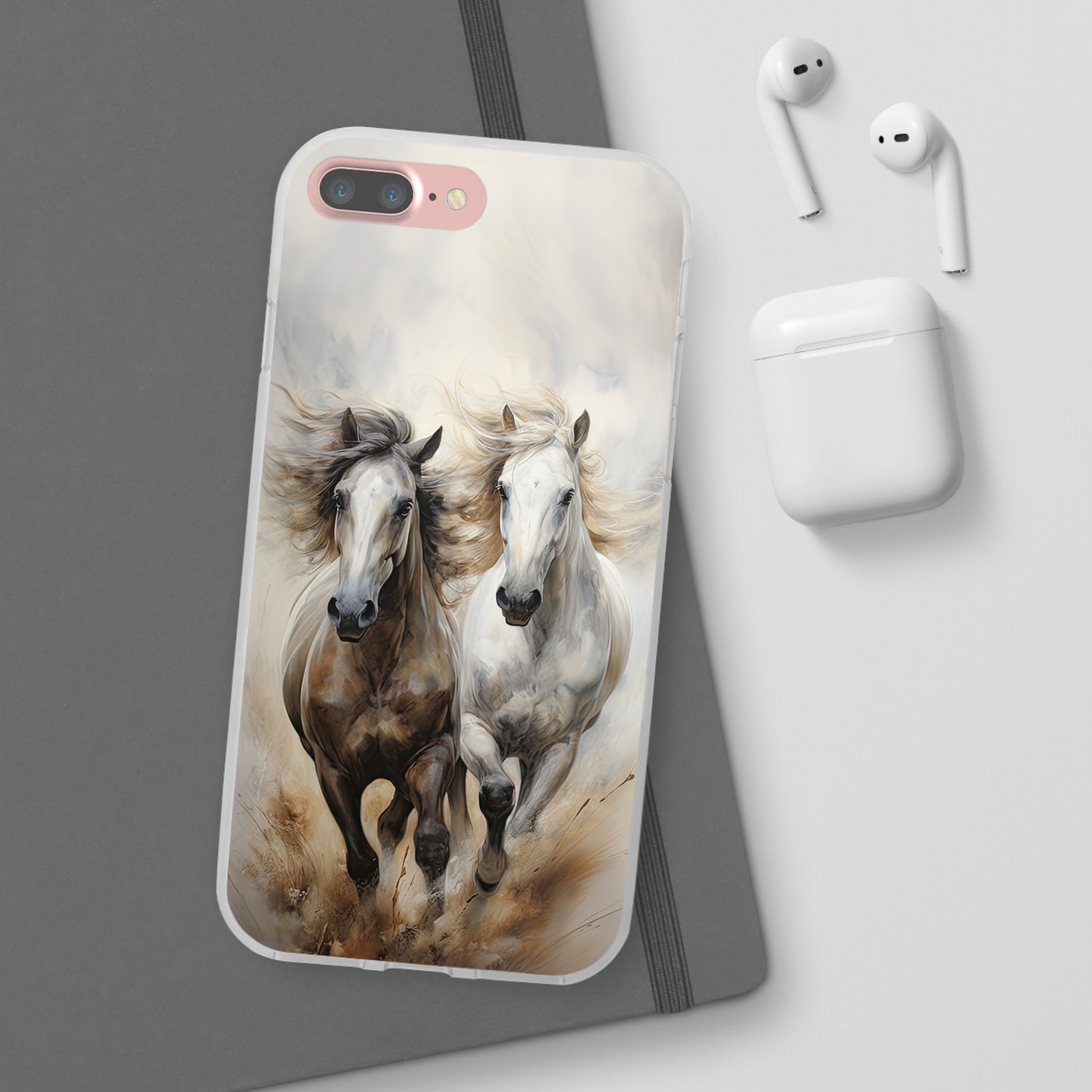 Flexible Horse-Themed Phone Case "Champions Unleashed"