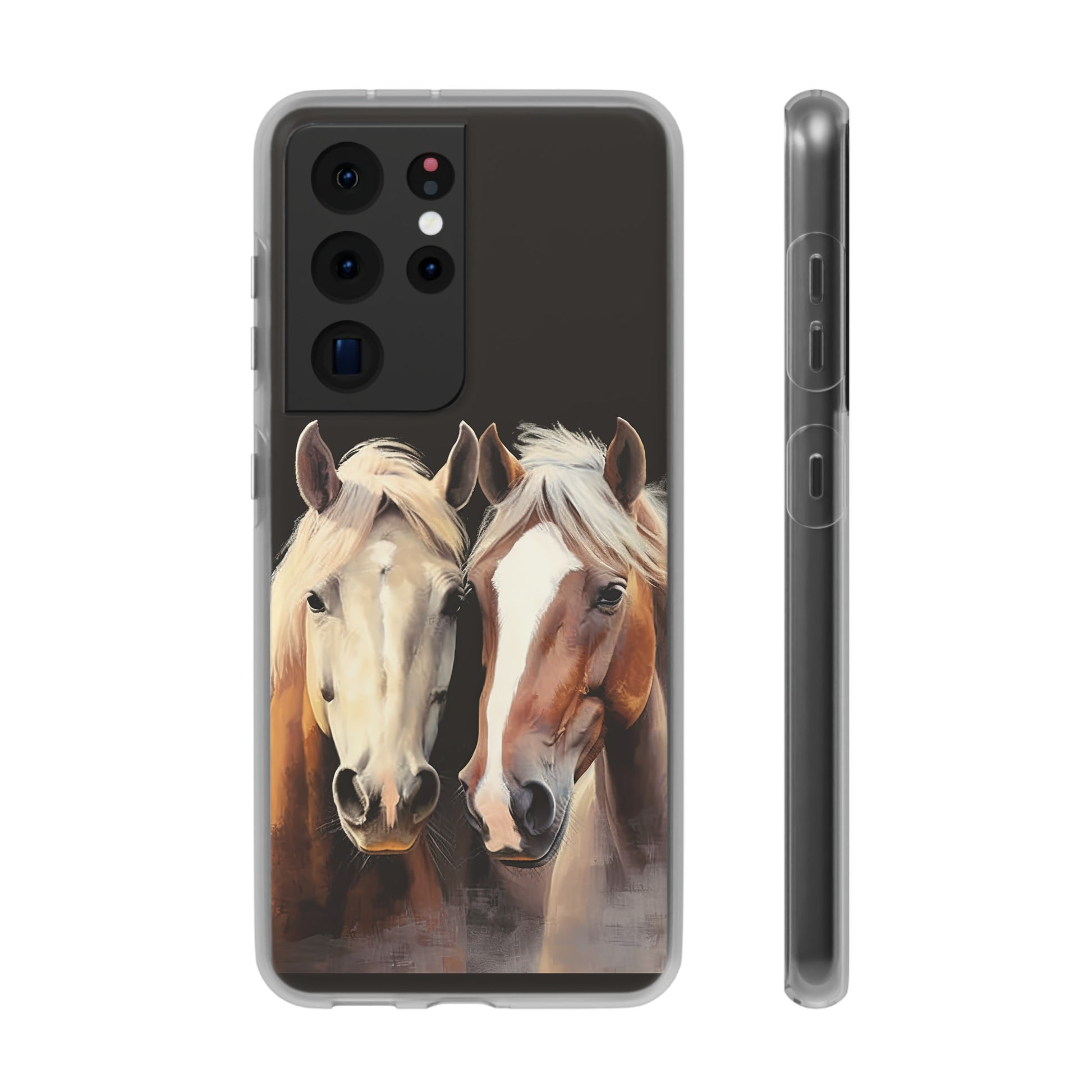 Étui de téléphone flexible pour chevaux « Compagnons fiables »