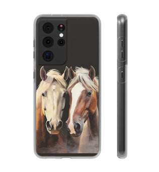 Étui de téléphone flexible pour chevaux « Compagnons fiables »