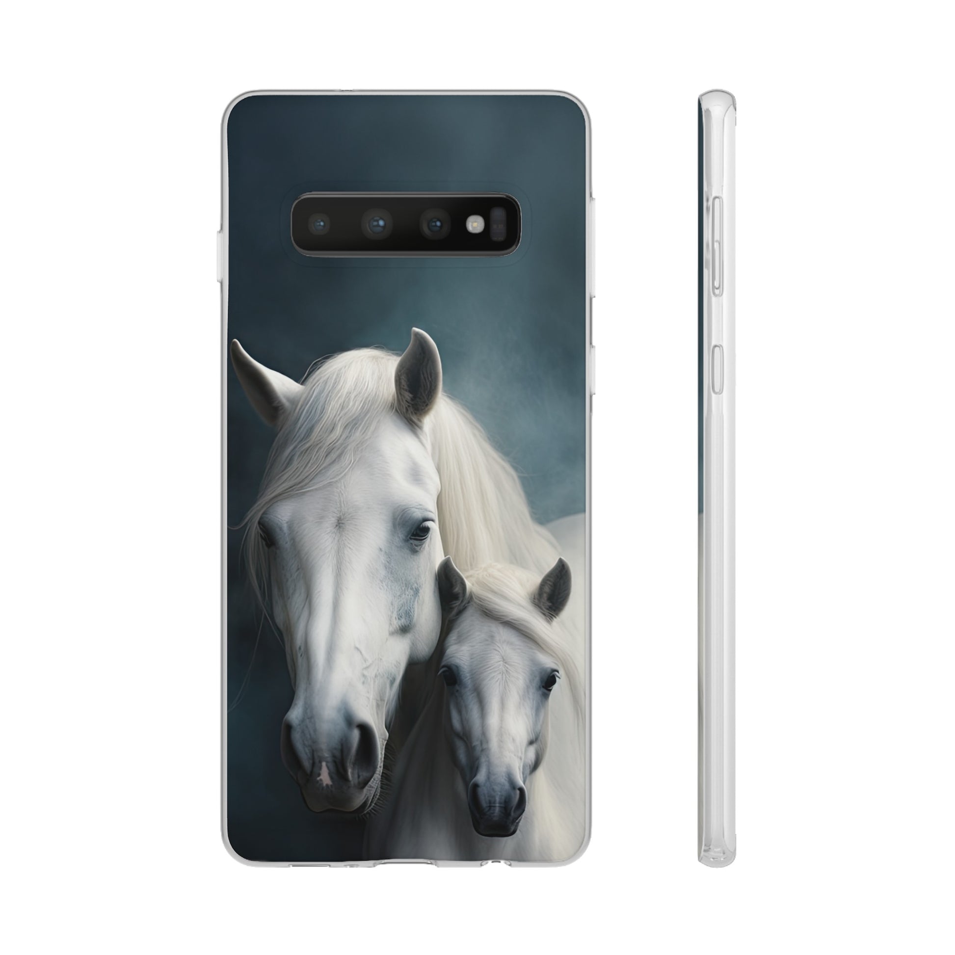 Étui de téléphone flexible cheval blanc 