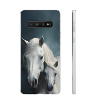 Étui de téléphone flexible cheval blanc 