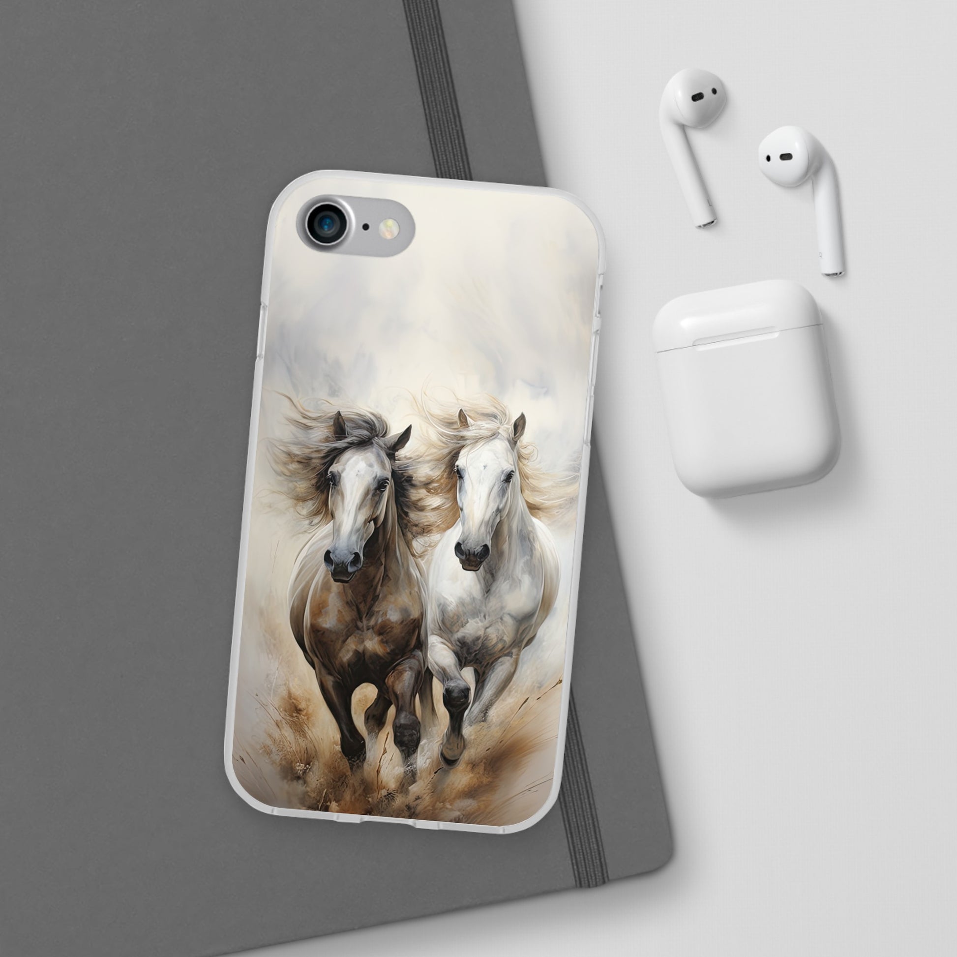 Flexible Horse-Themed Phone Case "Champions Unleashed"