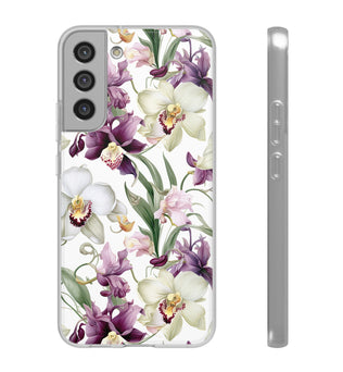 Étui de téléphone flexible orchidée lilas 