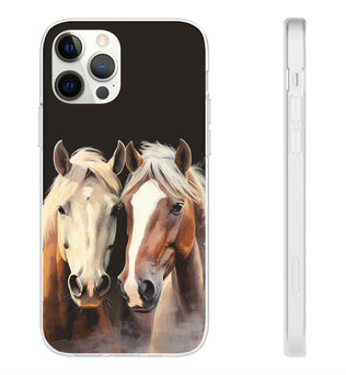 Étui de téléphone flexible pour chevaux « Compagnons fiables »