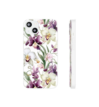 Étui de téléphone flexible orchidée lilas 