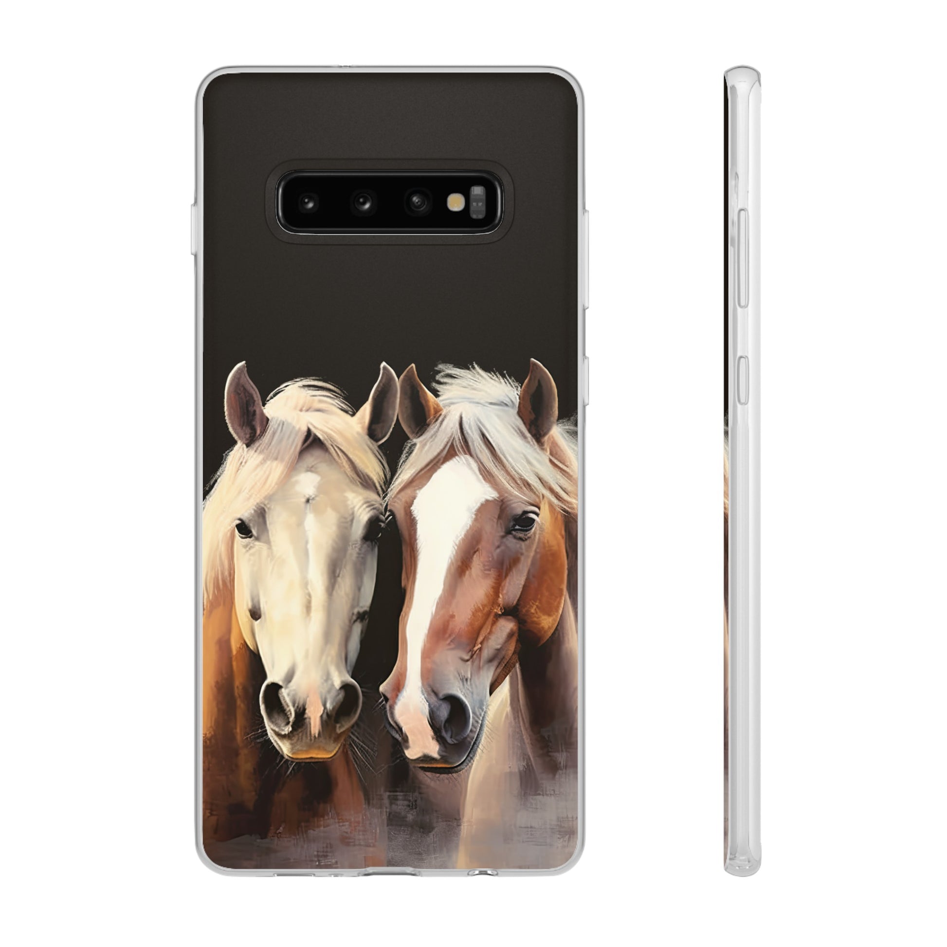 Étui de téléphone flexible pour chevaux « Compagnons fiables »