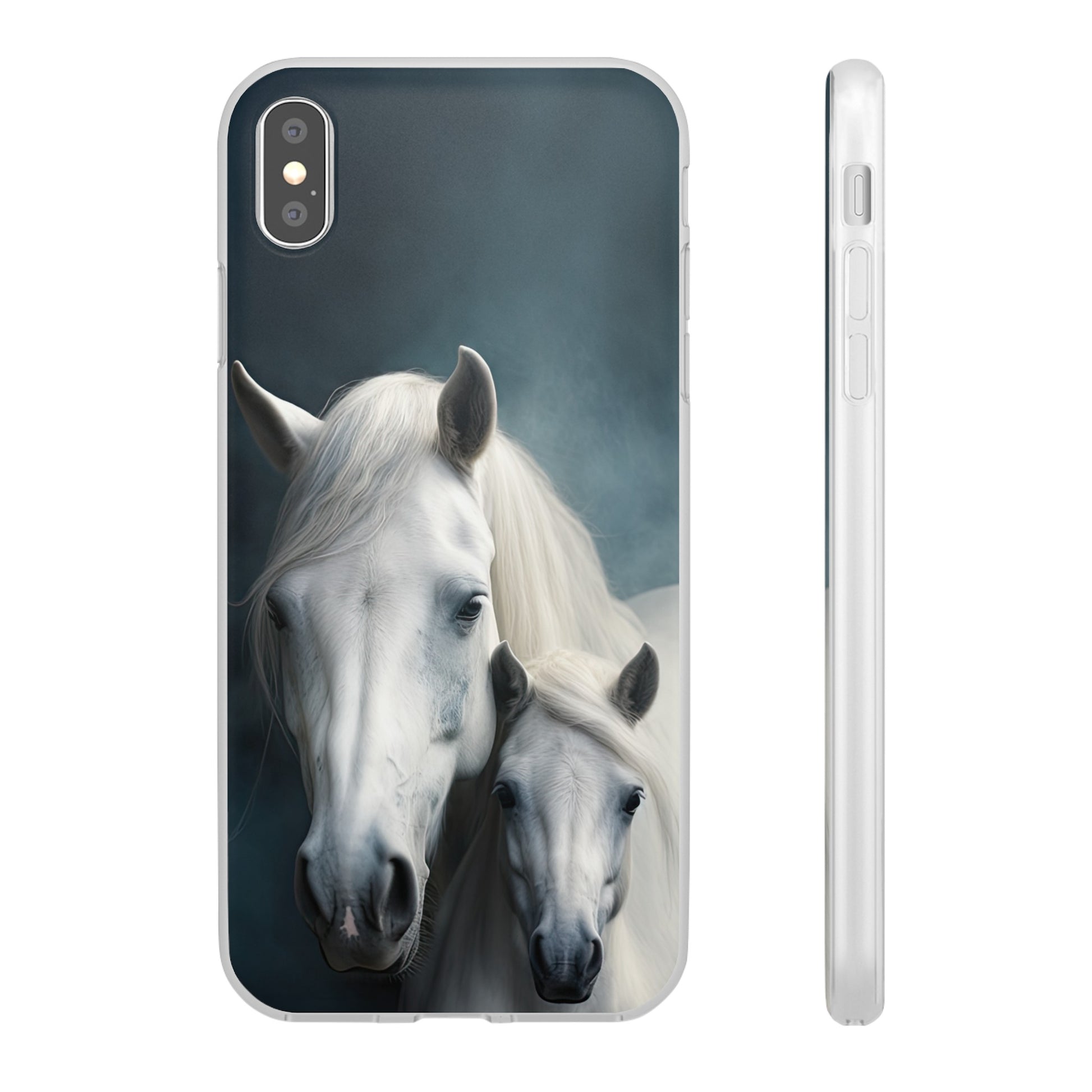 Flexible White Horse Phone Case