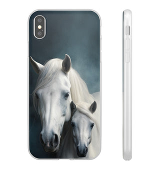 Flexible White Horse Phone Case