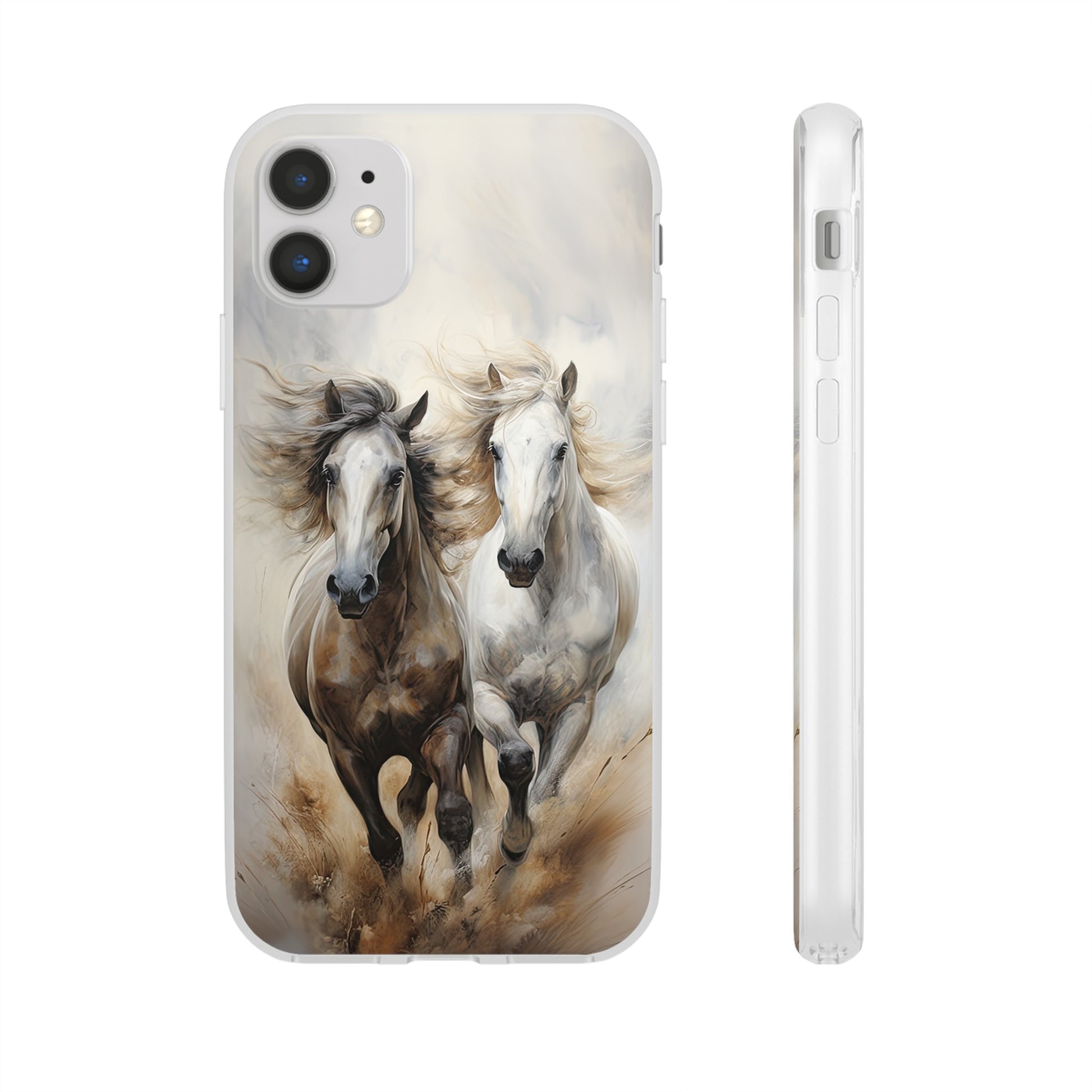 Étui de téléphone flexible sur le thème du cheval « Champions Unleashed »