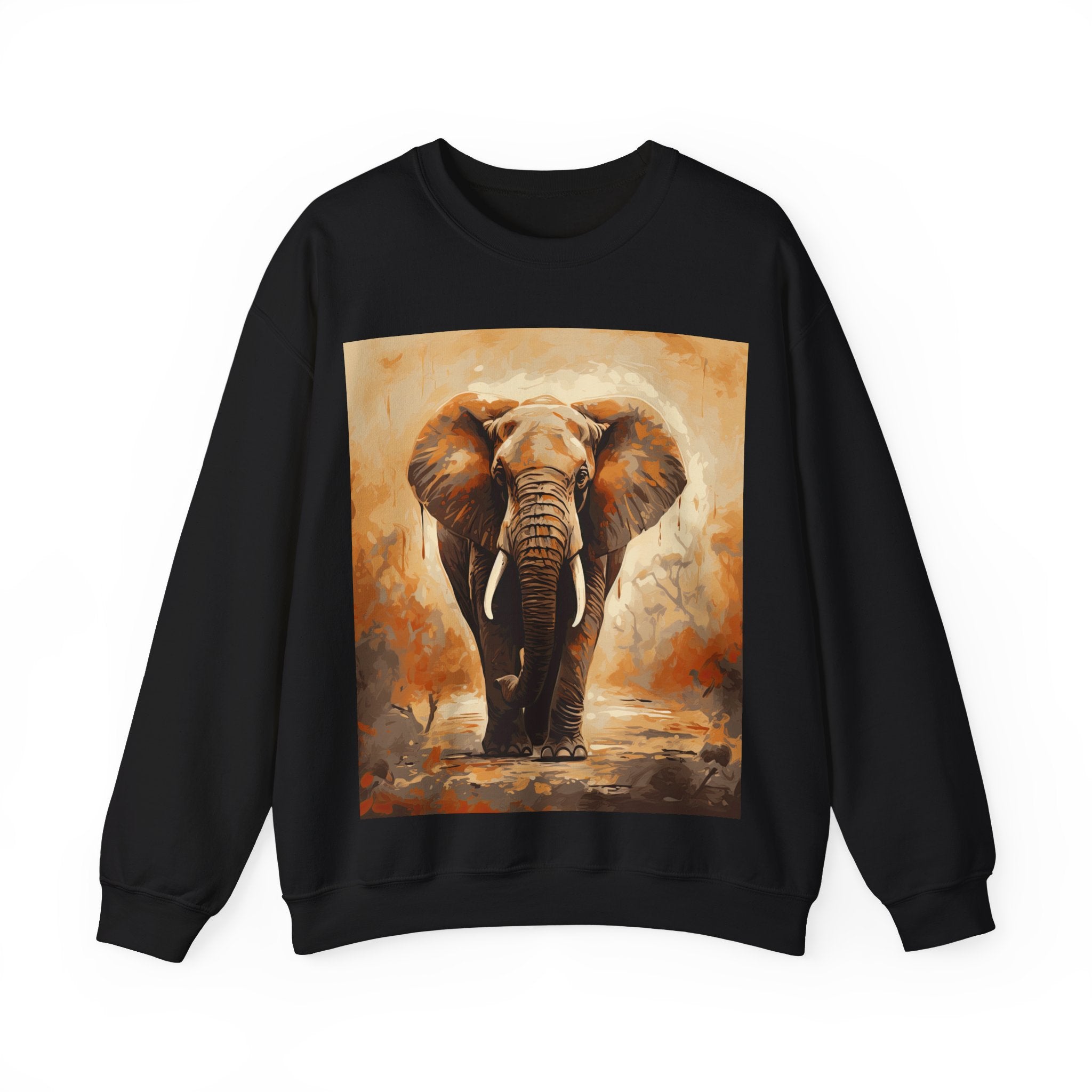 Unisex Sweatshirt with Elephant Print