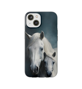 Flexible White Horse Phone Case