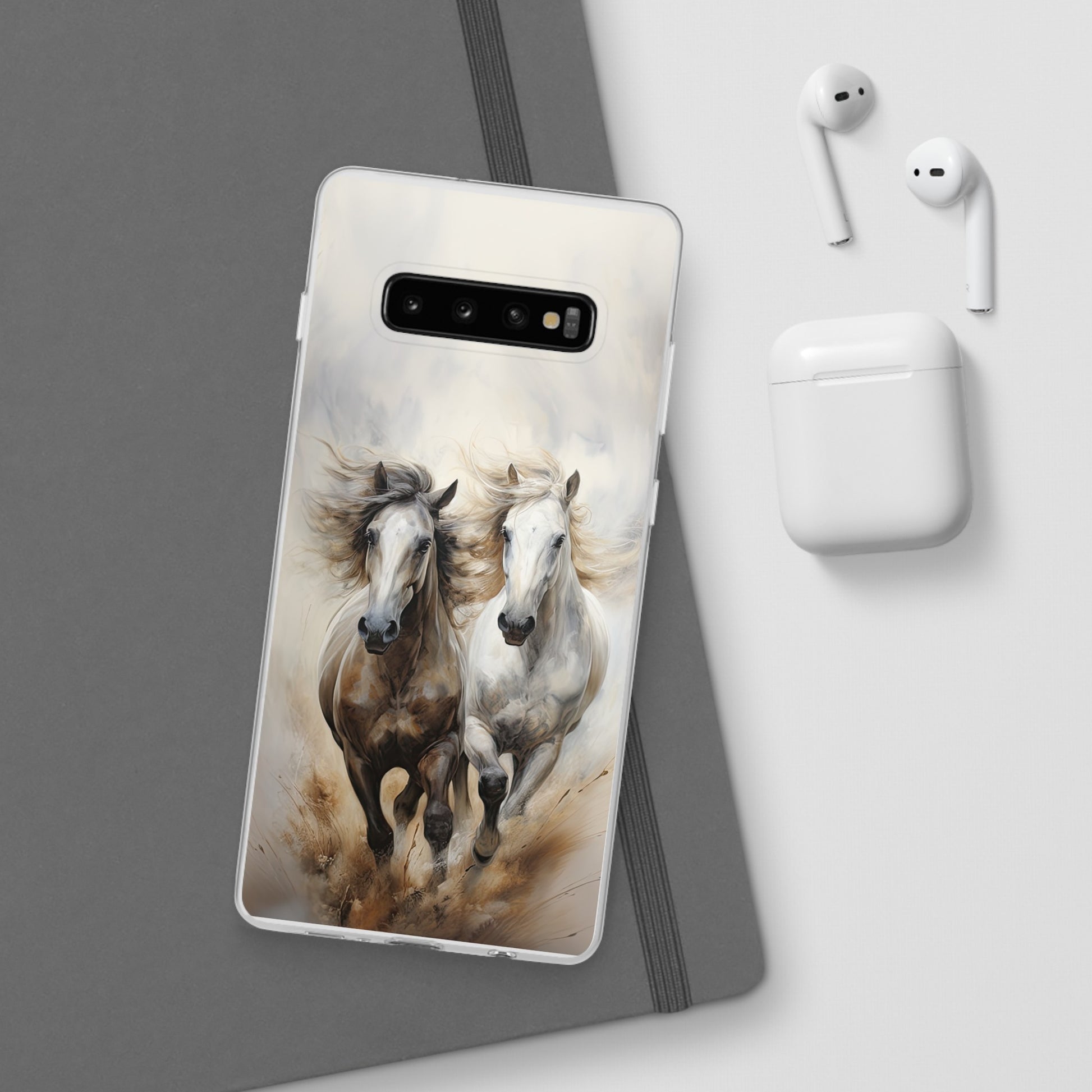 Flexible Horse-Themed Phone Case "Champions Unleashed"