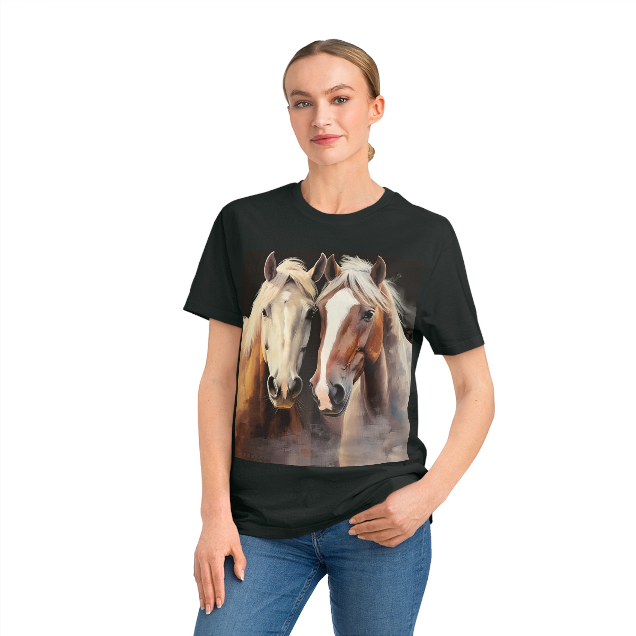 Unisex horse t-shirt Reliable Companions - Eco-Friendly