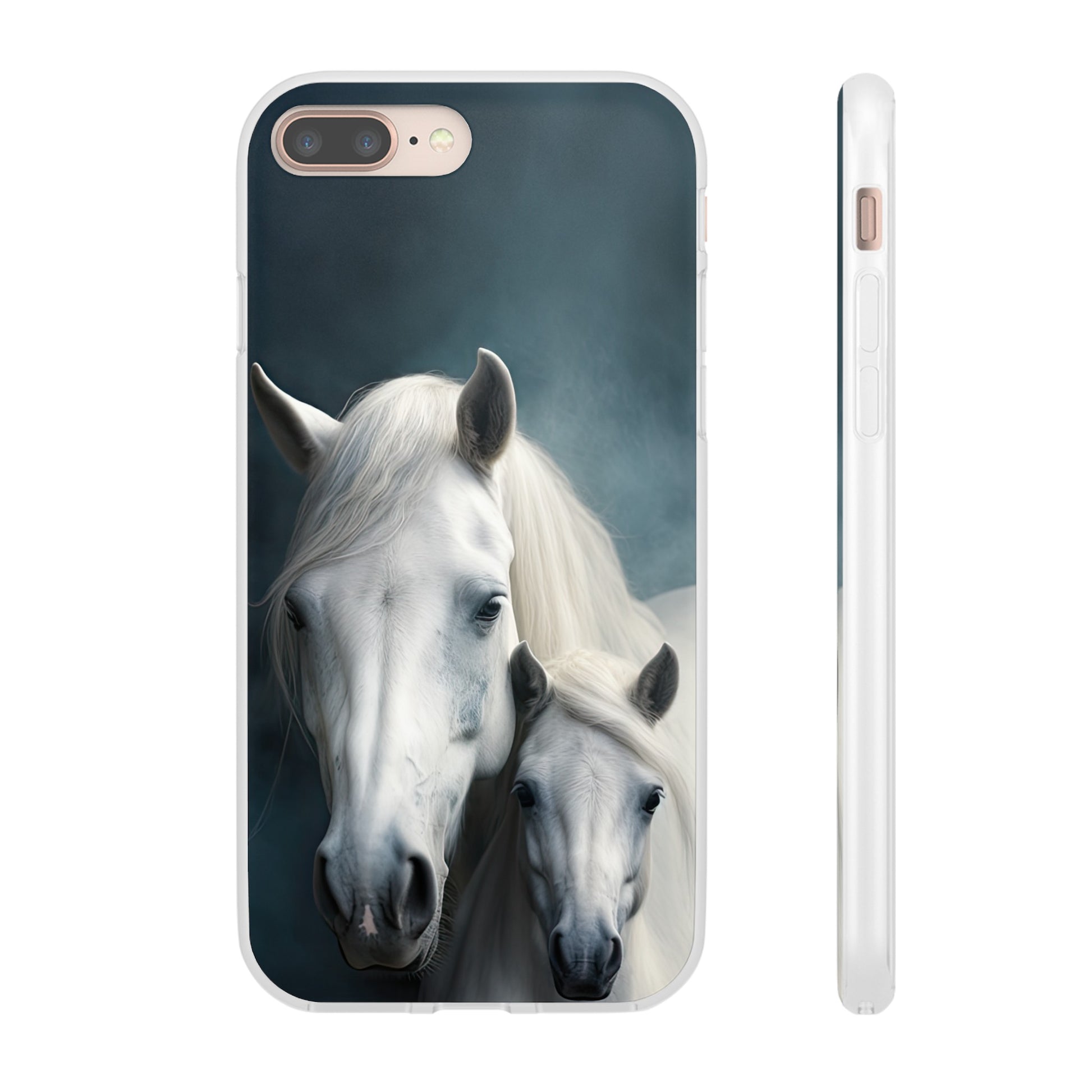 Flexible White Horse Phone Case