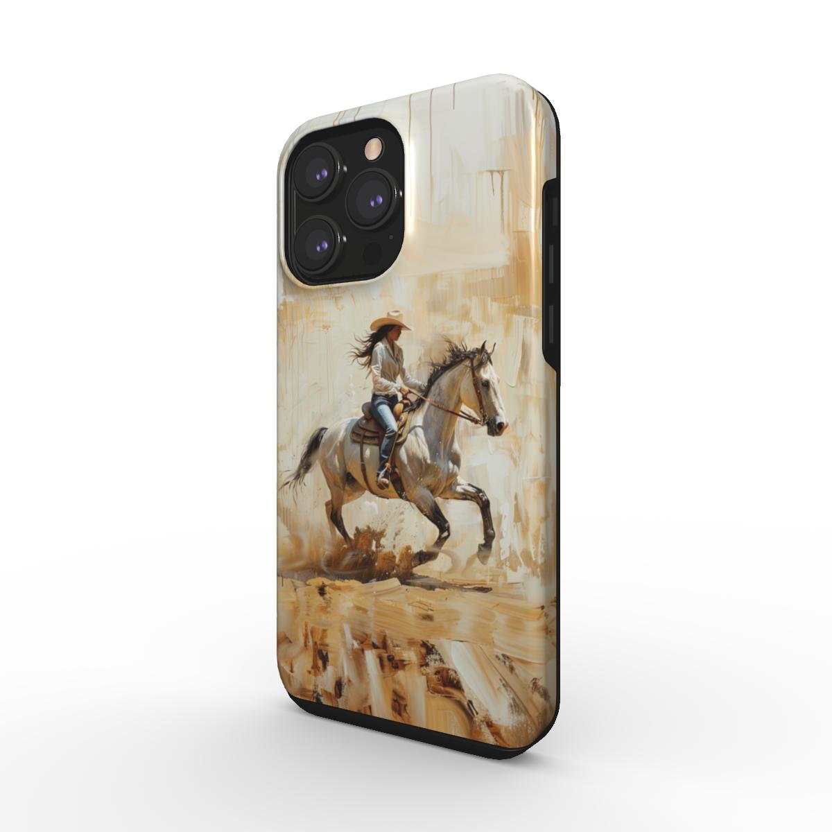 Coque rigide pour téléphone Cowboy Girl