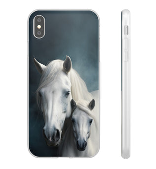 Flexible White Horse Phone Case