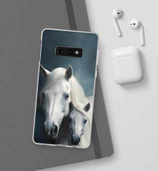 Étui de téléphone flexible cheval blanc 