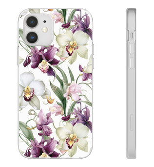 Étui de téléphone flexible orchidée lilas 