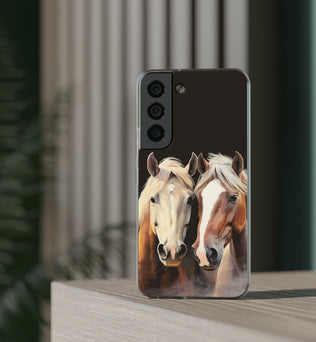 Étui de téléphone flexible pour chevaux « Compagnons fiables »