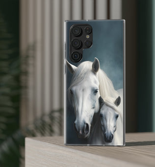 Flexible White Horse Phone Case