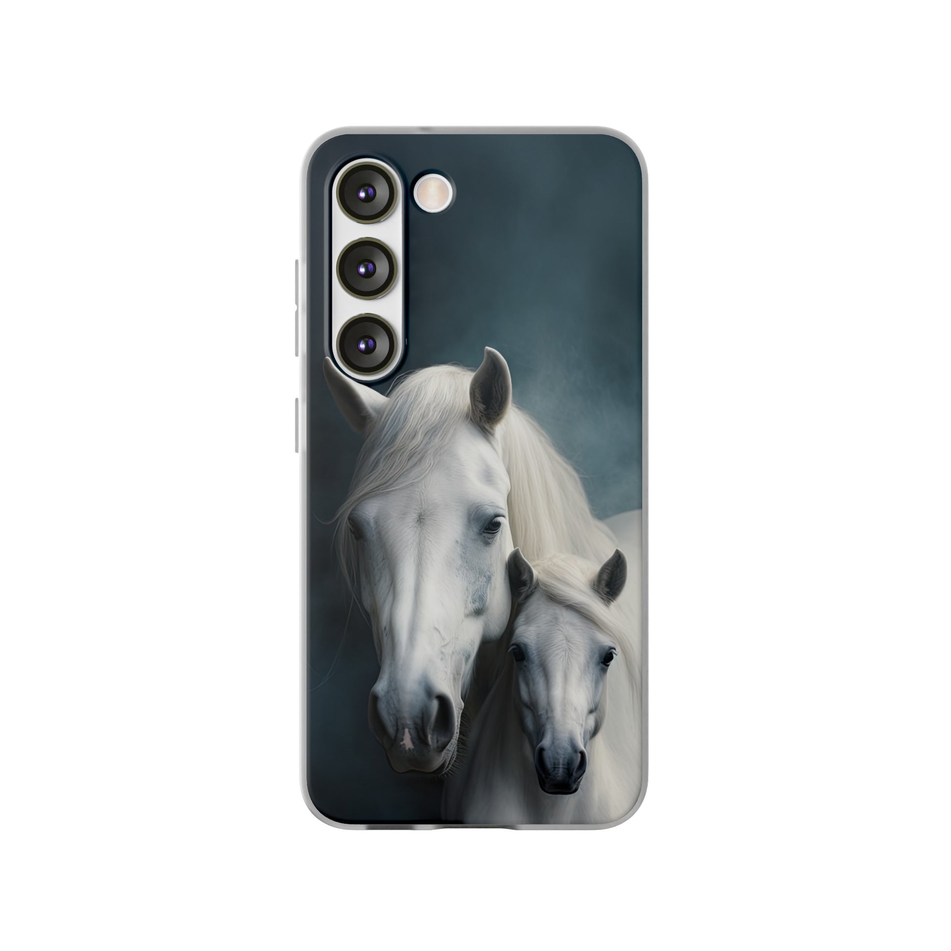 Flexible White Horse Phone Case