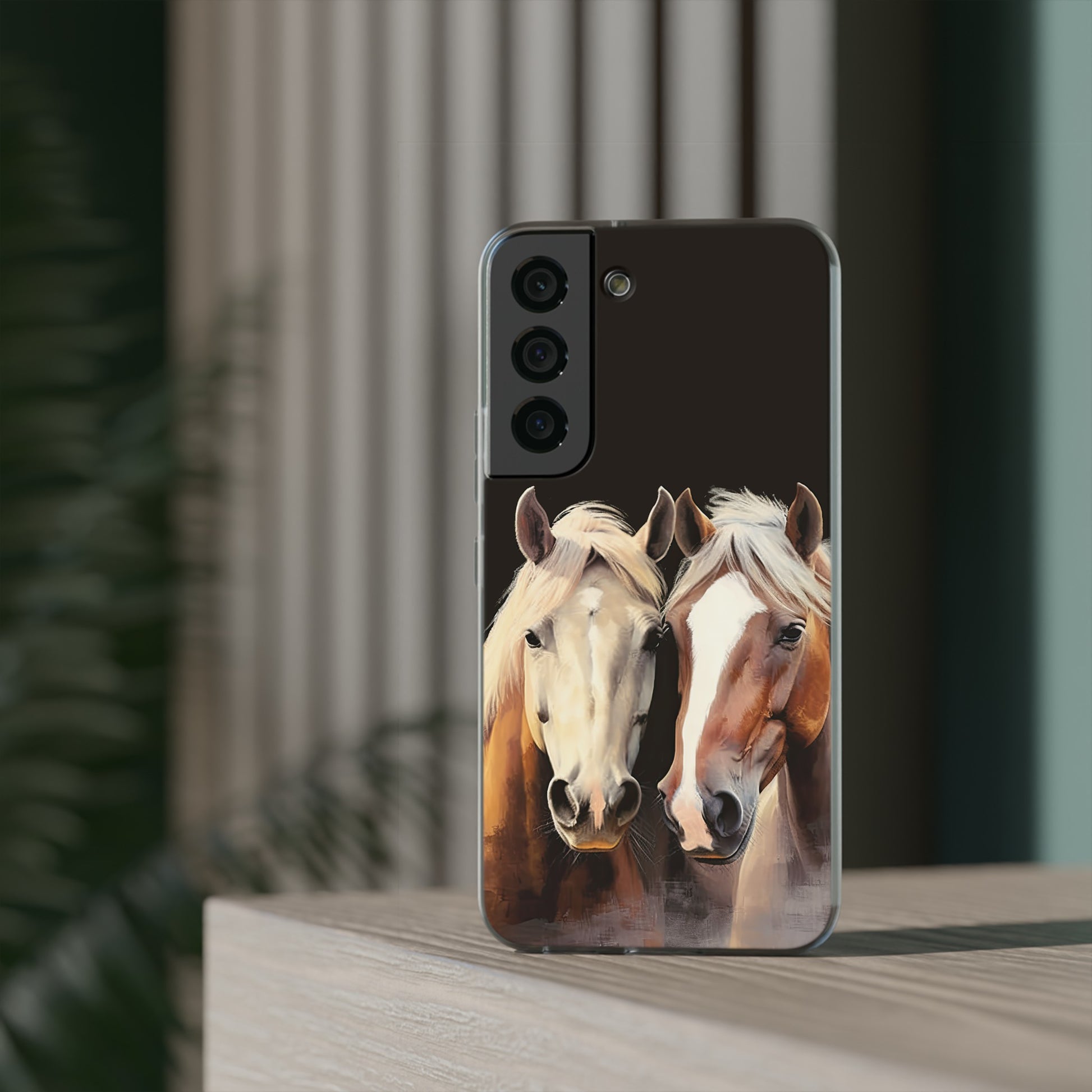 Étui de téléphone flexible pour chevaux « Compagnons fiables »