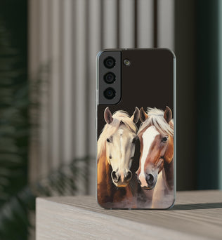 Étui de téléphone flexible pour chevaux « Compagnons fiables »