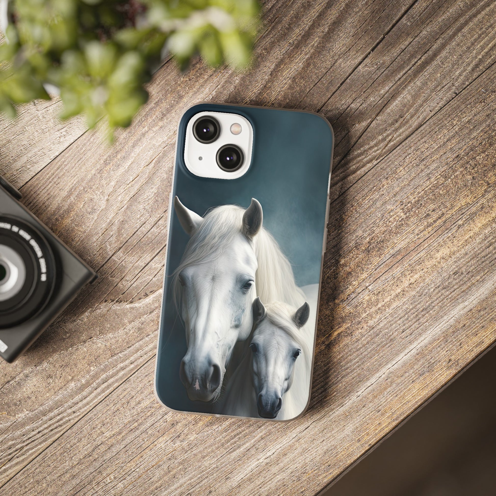 Flexible White Horse Phone Case