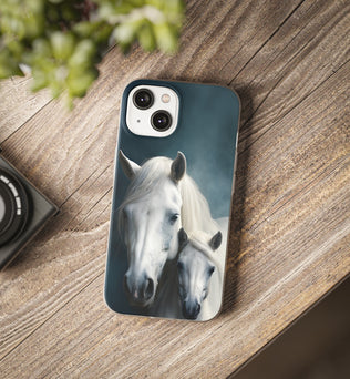 Flexible White Horse Phone Case