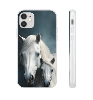 Flexible White Horse Phone Case