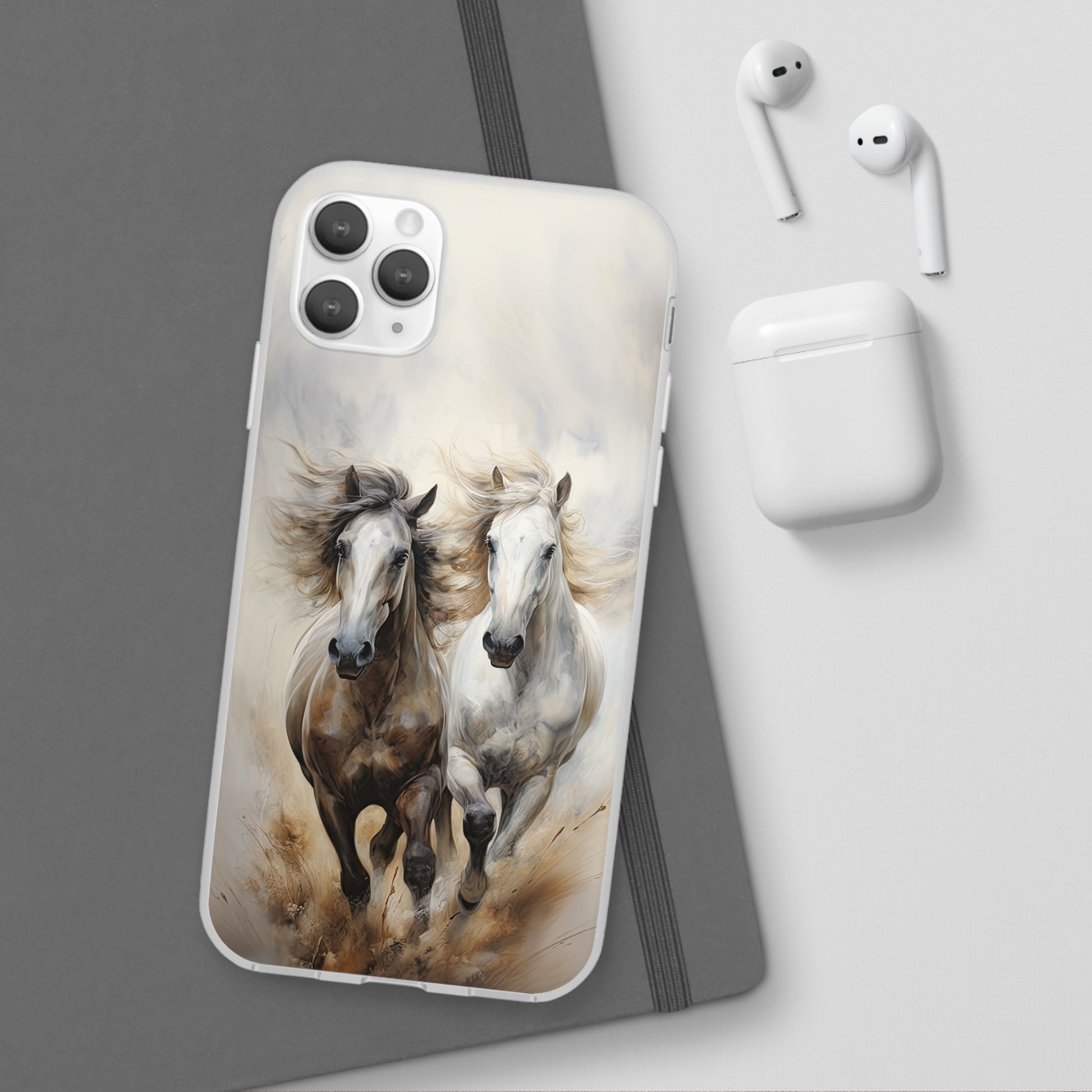 Flexible Horse-Themed Phone Case "Champions Unleashed"