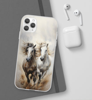 Flexible Horse-Themed Phone Case 